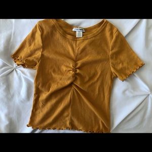 Yellow Fashion nova crop top